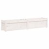 vidaXL Fioriera da Giardino Bianca 150x31x31 cm Legno Massello di Pino