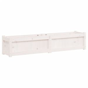 vidaXL Fioriera da Giardino Bianca 150x31x31 cm Legno Massello di Pino