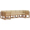 vidaXL Set di divani da esterno con cuscino 7 pcs Naturale e Beige