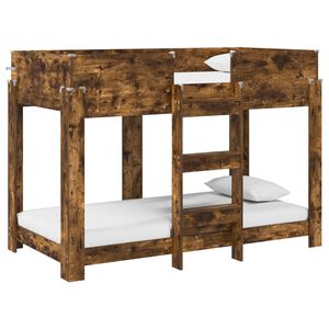 vidaXL Letto a Castello per Bambini Rovere fum&eacute; 80 x 160 cm