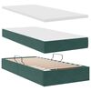 vidaXL Letto con Contenitore con materasso Verde Scuro 100 x 200 cm