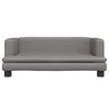 vidaXL Lettino per Cani Grigio 80x45x30 cm in Similpelle