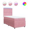 vidaXL Giroletto a Molle con Materasso Rosa 90x190 cm in Velluto