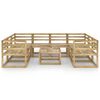 vidaXL Set Divani da Giardino 9 pz in Legno di Pino Impregnato Verde