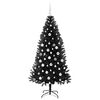 vidaXL Albero di Natale con 300 LED con supporto Nero 180 cm PVC
