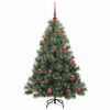 vidaXL Albero di Natale artificiale con 150 LED Verde 150 cm PE e PVC