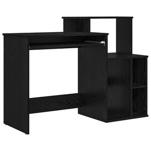 vidaXL Scrivania Rovere Nero 120,5 x 44 x 88,5 cm Legno ingegnerizzato