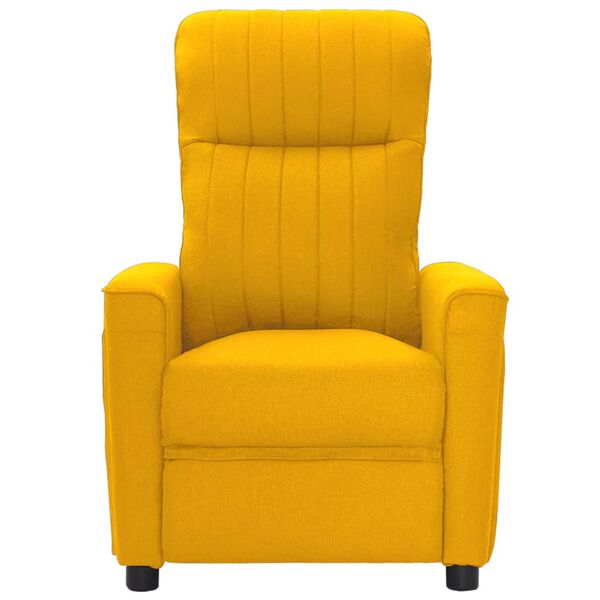 vidaXL Poltrona Massaggiante Gialla in Tessuto