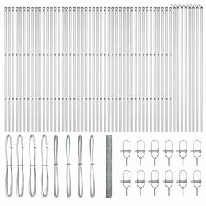 vidaXL Palo della recinzione Argento
