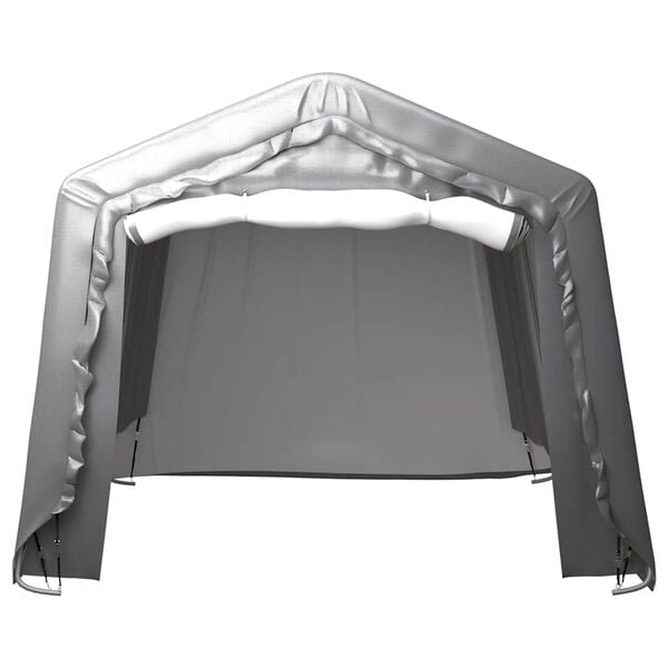 vidaXL Tenda Capannone 300x300 cm Grigio Acciaio