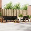 vidaXL Set di divani da esterno con cuscino 7 pcs Naturale e Nero