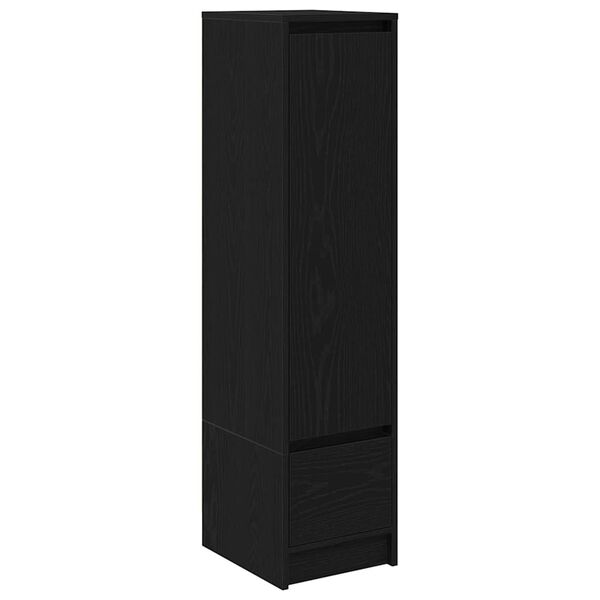 vidaXL Credenza Rovere Nero 29,5x34x119,5 cm in Legno Multistrato