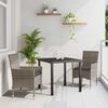 vidaXL Set da Pranzo per Giardino con cuscino 3 pcs Grigio polyrattan
