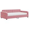 vidaXL Divano Letto con Materasso Rosa 100x200 cm in Velluto