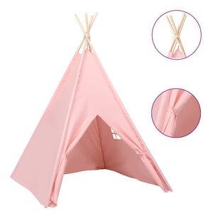 vidaXL Tenda Tipi per Bambini con Borsa Rosa Microfibra 120x120x150cm