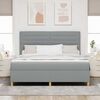 vidaXL Letto a molle con materasso Grigio chiaro 180 x 200 cm Tessuto