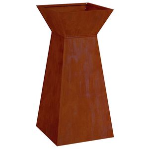 vidaXL Vaso a Pilastro Ruggine 35 x 35 x 73 cm Acciaio Corten