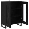 vidaXL Credenza Rovere Nero 69,5 x 34 x 90 cm Legno multistrato