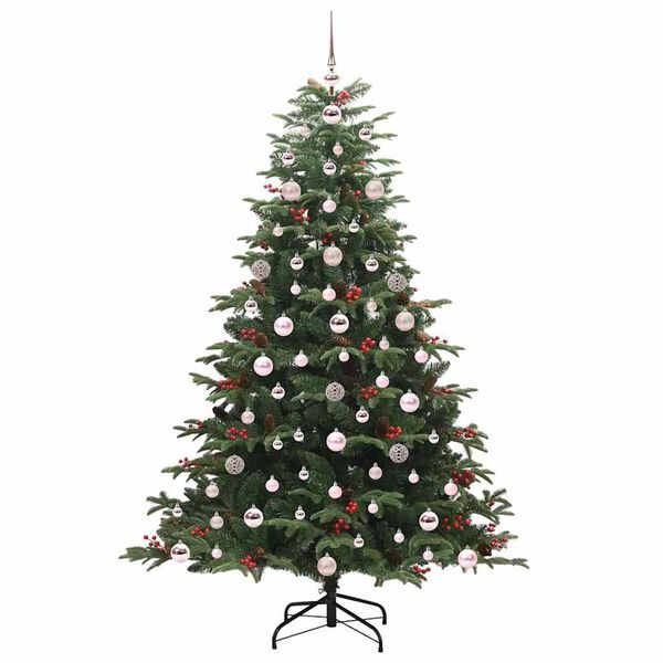 vidaXL Albero di Natale artificiale con 300 LED Verde 180 cm