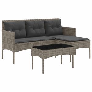 vidaXL Set Divano da Giardino 2 pz polyrattan