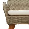vidaXL Set da Pranzo per Giardino con cuscino 3 pcs Beige polyrattan