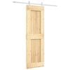 vidaXL Porta scorrevole Naturale e Bianco 70 x 210 cm