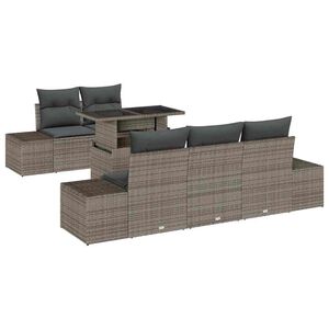 vidaXL Set Divano da Giardino 6 pz Grigio