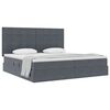 vidaXL Letto con contenitore e LED Grigio scuro 200 x 200 cm Velluto