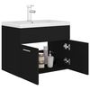 vidaXL Mobile con Lavabo Integrato Nero in Legno Multistrato