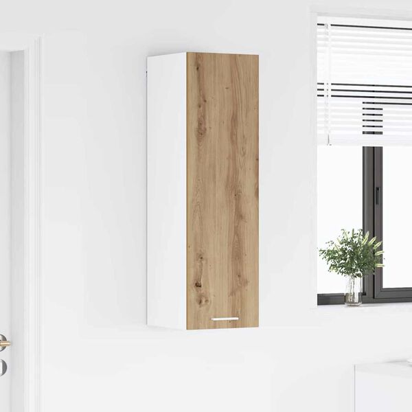 vidaXL Armadio pensile con porta Rovere artigianale 30 x 31 x 100 cm