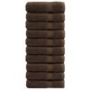 vidaXL Asciugamani da bagno Premium SOLUND 10 pz Marrone 100x150 cm 600 g/m&sup2;