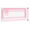 vidaXL Sponda Letto di Sicurezza per Bambini Rosa 190x25 cm Tessuto