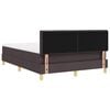 vidaXL Letto a Sorgente LED con led Marrone Scuro 140 x 190 cm Tessuto