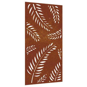 vidaXL Decorazione Muro da Giardino 105x55 cm Foglia Acciaio Corten