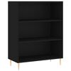 vidaXL Credenza Nera 69,5x34x180 cm in Legno Multistrato