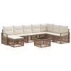 vidaXL Set Divano da Giardino 9 pcs Beige polyrattan