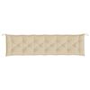 vidaXL Cuscini Panca da Giardino 2pz Beige 200x50x7cm Tessuto Oxford