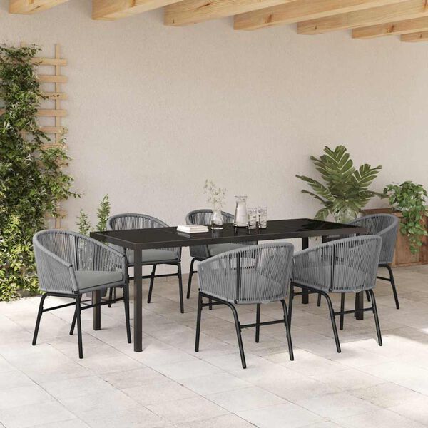 vidaXL Set da Pranzo per Giardino 7 pcs Antracite