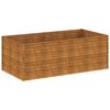 vidaXL Fioriera Rialzata da Giardino 196x100x69 cm in Acciaio Corten