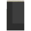 vidaXL Panca Porta Scarpe Cuscino Nero Lucido 104x30x49cm Multistrato