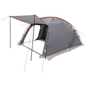vidaXL Tenda a tunnel Grigio e arancione 361 x 235 x 147 cm