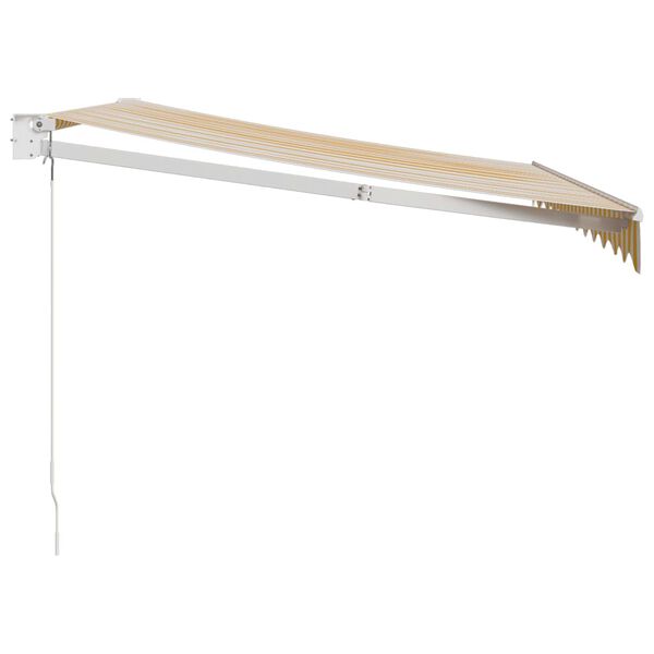 vidaXL Tenda Retrattile Gialla e Bianca 3x2,5 m in Tessuto e Alluminio