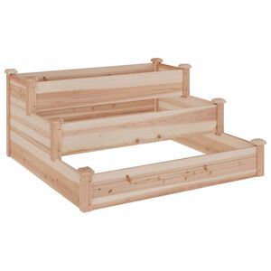 vidaXL Fioriera Rialzata da Giardino 120x120x56cm Legno Massello Abete