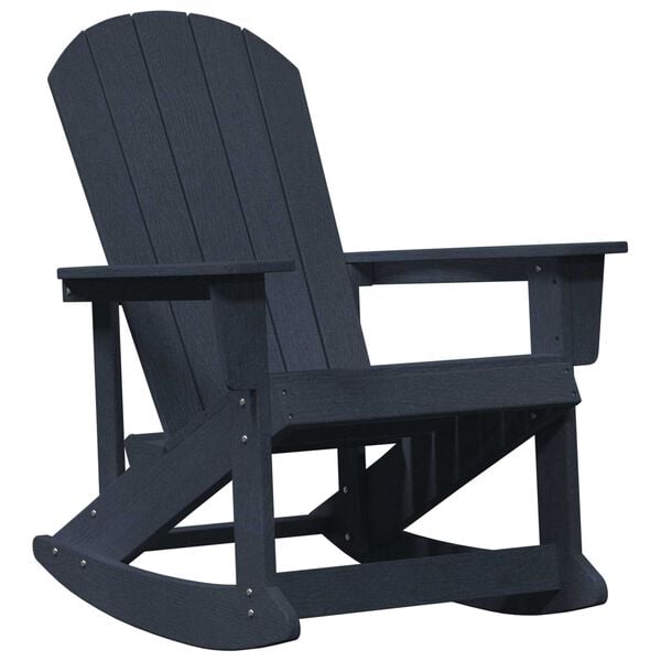 vidaXL Poltrona a dondolo Adirondack Blu navy 92 x 73.5 x 92 cm HDPE