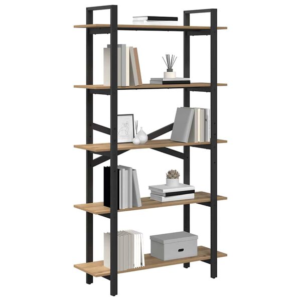 vidaXL Libreria Rovere artigianale 100 x 33,5 x 178 cm