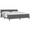 vidaXL Letto a molle con materasso Grigio scuro 200 x 200 cm Tessuto