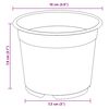 vidaXL Vaso per Fiori 200 pcs Nero &Oslash; 15 x 12.5 cm Plastica