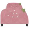 vidaXL Struttura letto bambini con testata Rosa 80 x 200 cm Velluto