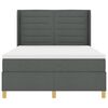 vidaXL Letto a molle con materasso Grigio 140 x 190 cm Tessuto