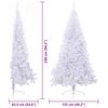 vidaXL Albero di Natale artificiale Bianco 240 cm PVC e Acciaio